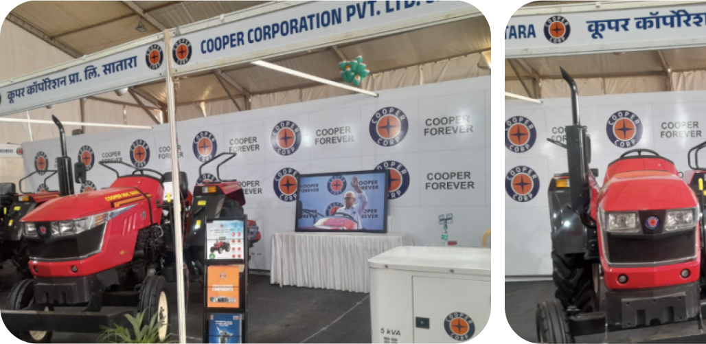 Cooper Corp participated in the Bhima Krushi Pradarshan, Kolhapur in January 2024. On display was the upcoming Cooper Tractor.